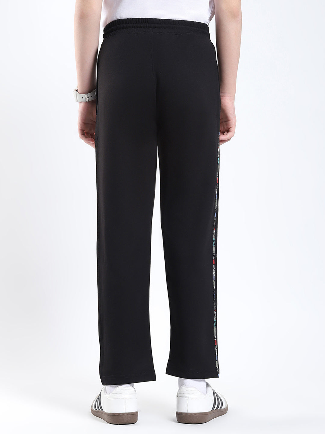 Boys Black Printed Regular Fit Lower