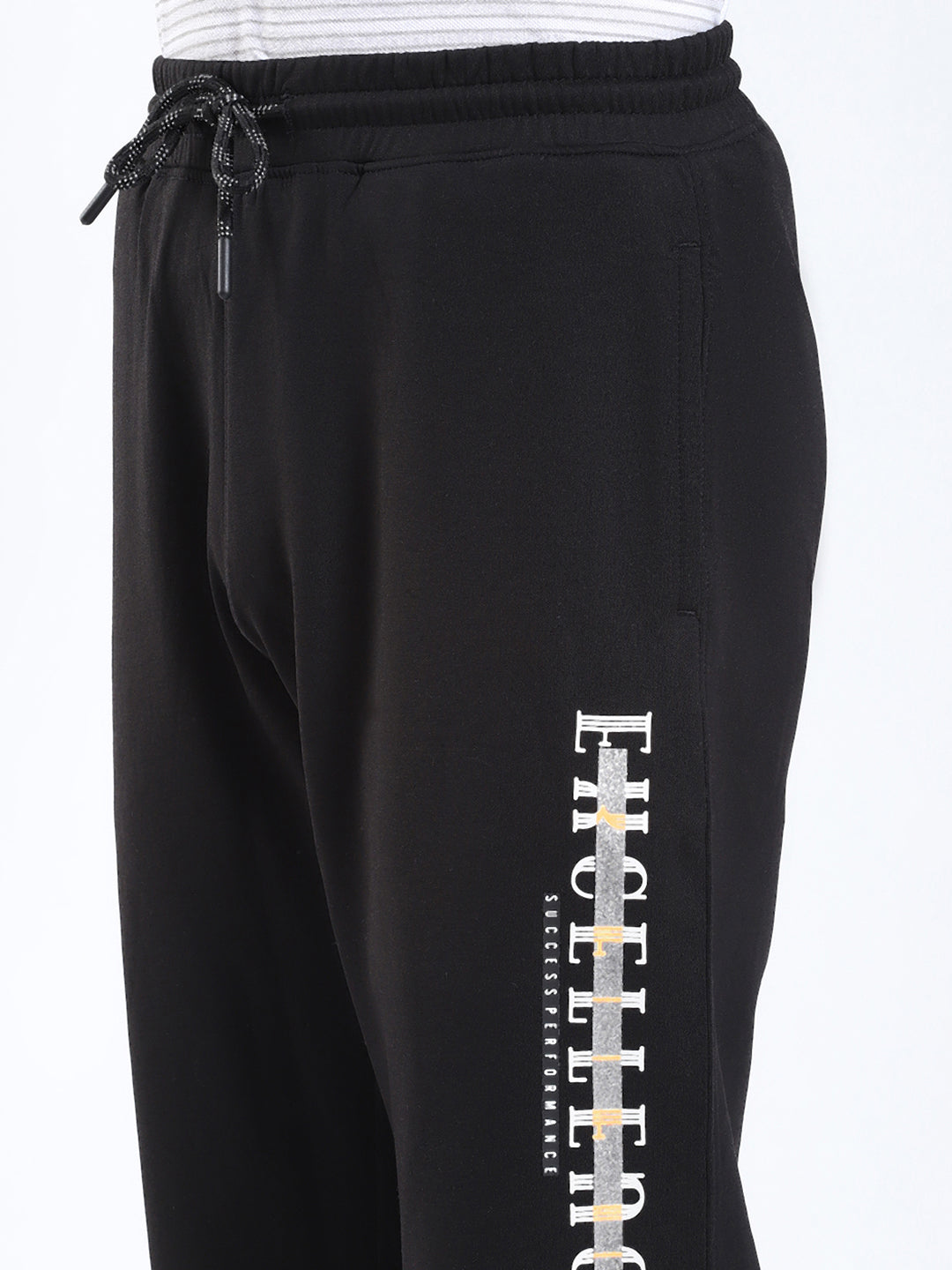Boys Black Printed Regular Fit Lower