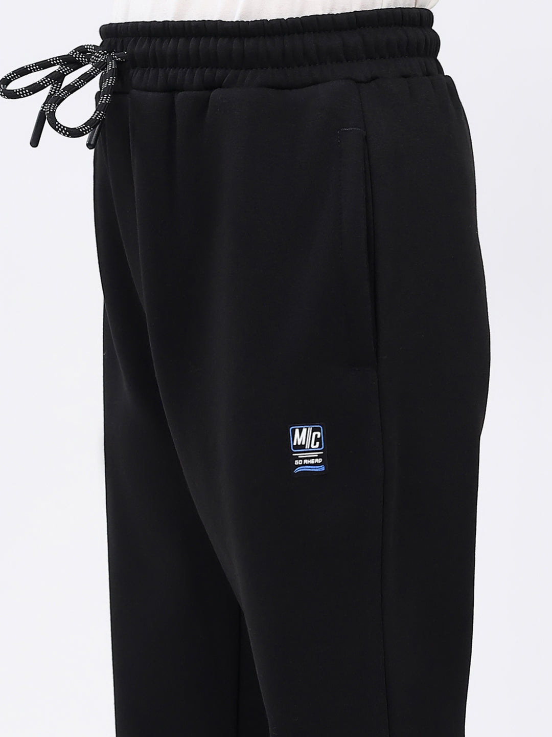 Boys Black Solid Regular Fit Lower