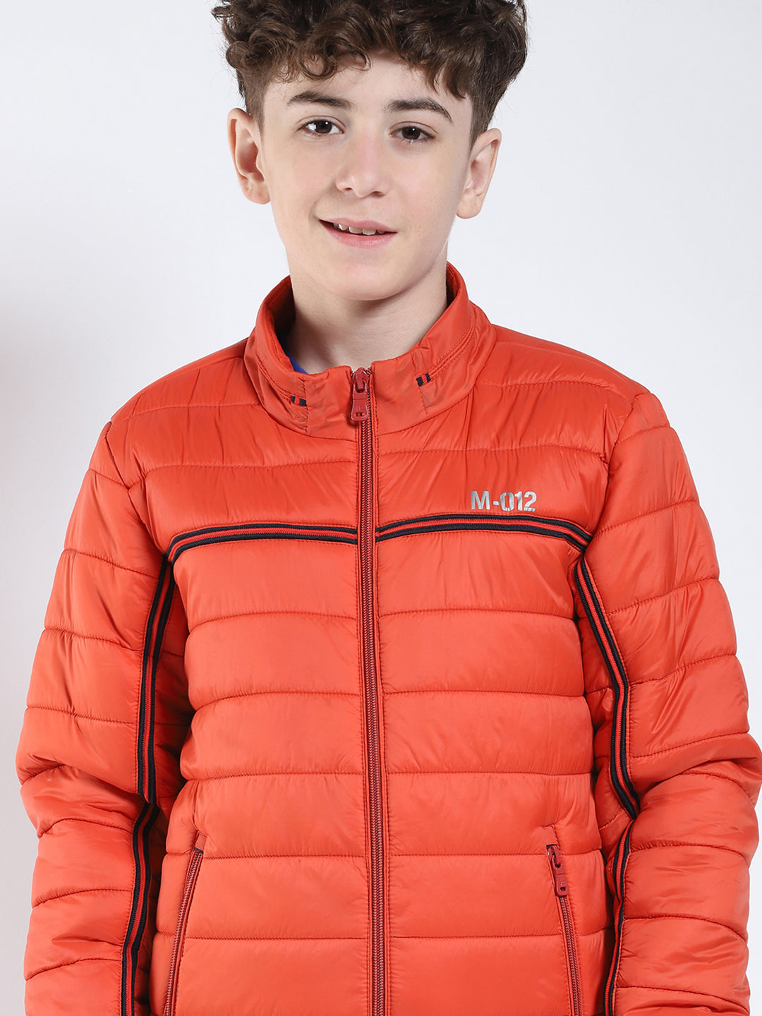 Boys Rust Printed Collar Full Sleeve Boys Jacket