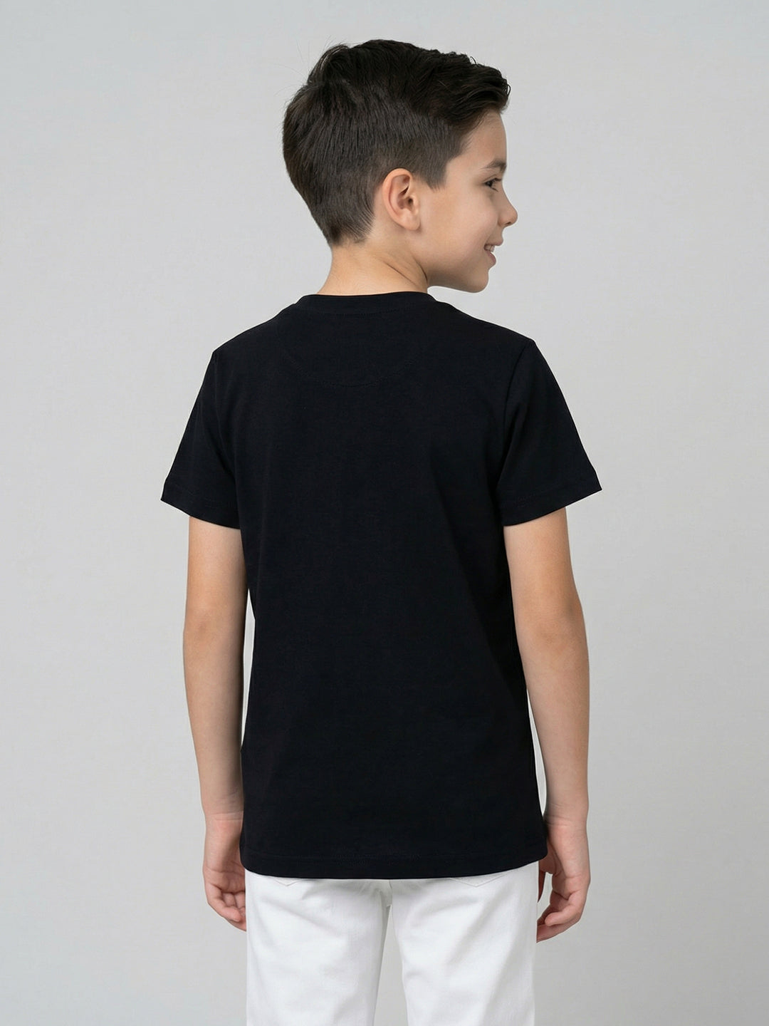Boys Navy Blue & Green Printed Round Neck Half Sleeve T-Shirt (Pack of 2)