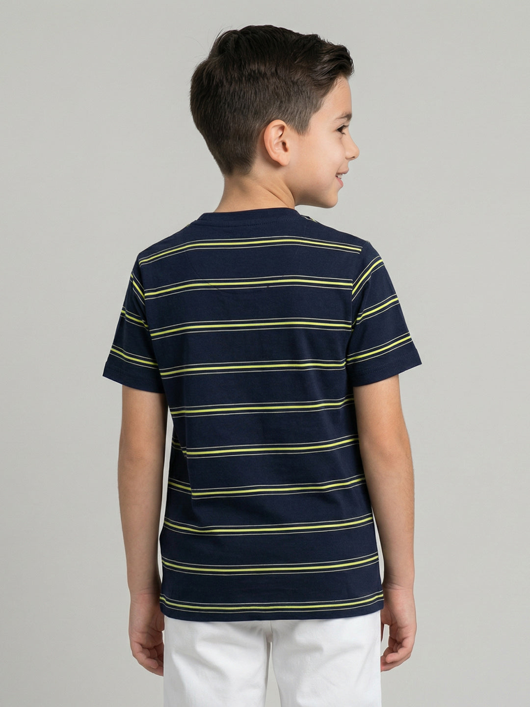 Boys Red, Beige & Navy Blue Printed Round Neck Half Sleeve T-Shirt (Pack of 3)