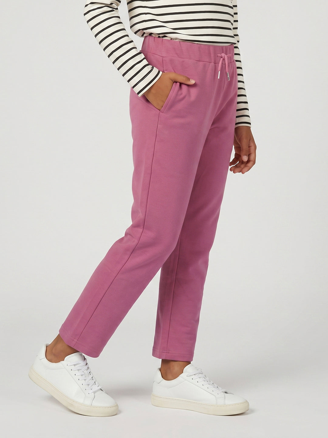 Girls Mauve Printed Regular Fit Lower