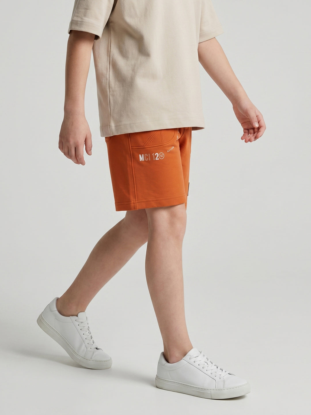 Boys Rust Solid Regular Fit Shorts