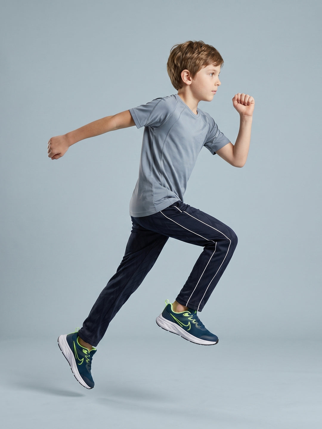 Boys Navy Blue Printed Regular Fit Lower