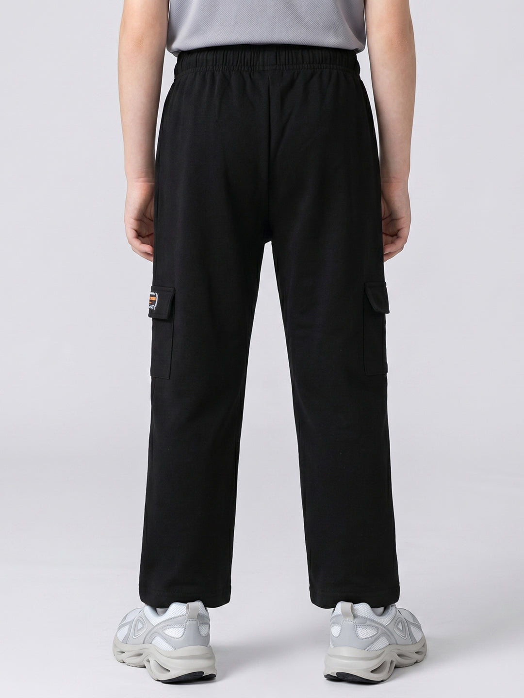Boys Black Solid Regular Fit Lower