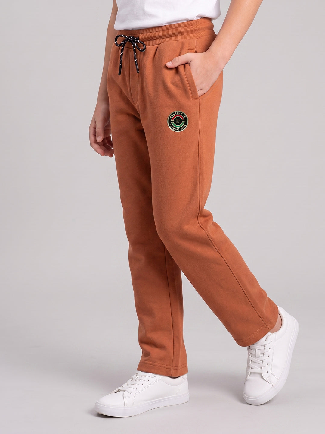 Boys Rust Solid Regular Fit Lower
