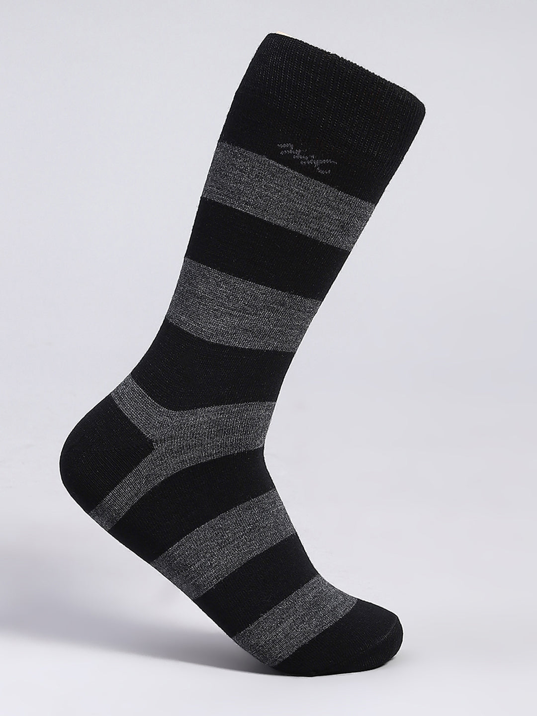 Men Wool blend Stripe Mid Calf Length Socks (1 Pair)