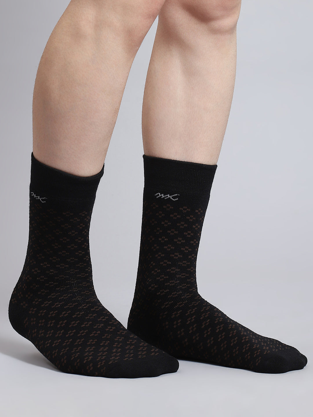 Men Wool Blend Self Design Calf Length Socks (1 Pair)