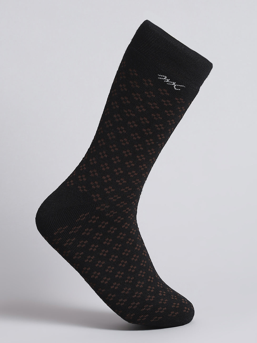 Men Wool Blend Self Design Calf Length Socks (1 Pair)