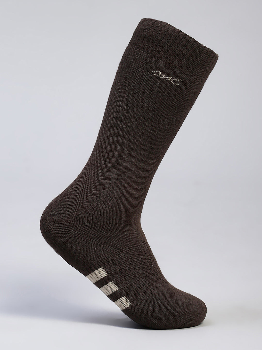 Men Cotton Blend Self Design Calf Length Socks (Pack of 3)
