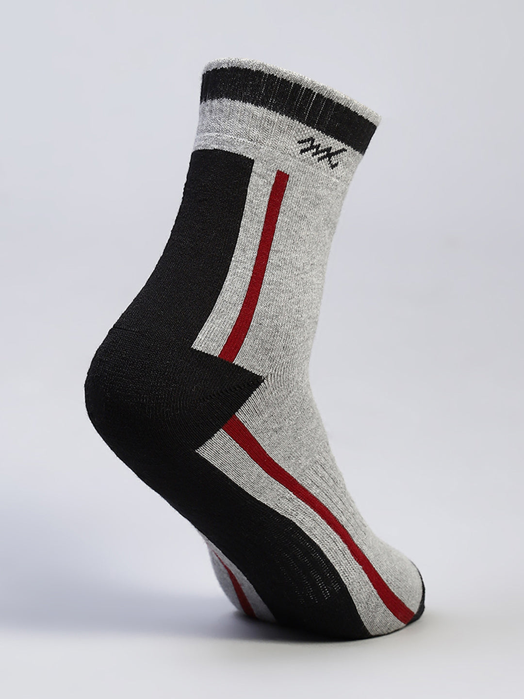 Men Cotton Blend Self Design Crew Length Socks (Pack of 3)