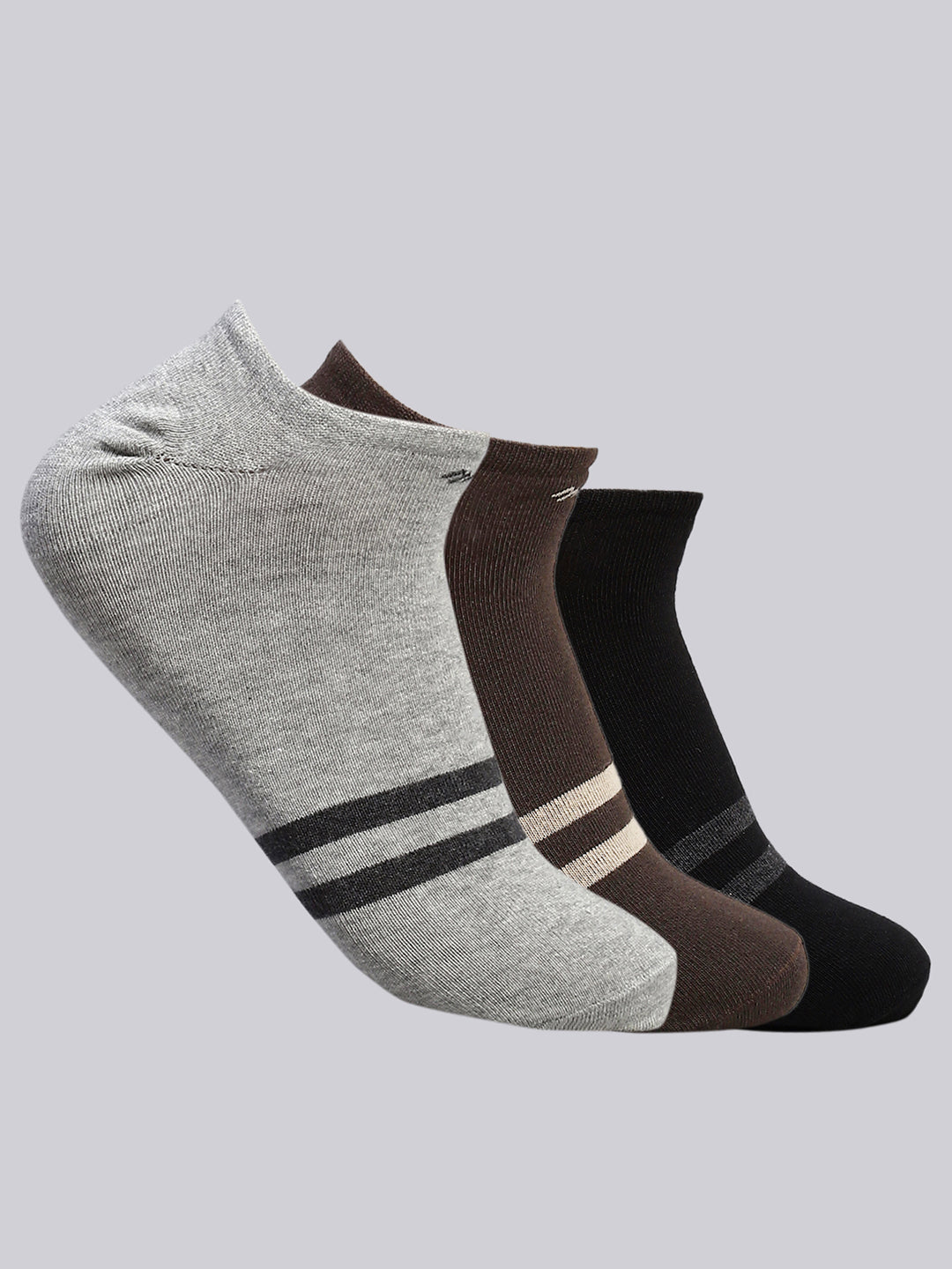 Men Cotton Blend Self Design Ankle Length Socks (Pack of 3)