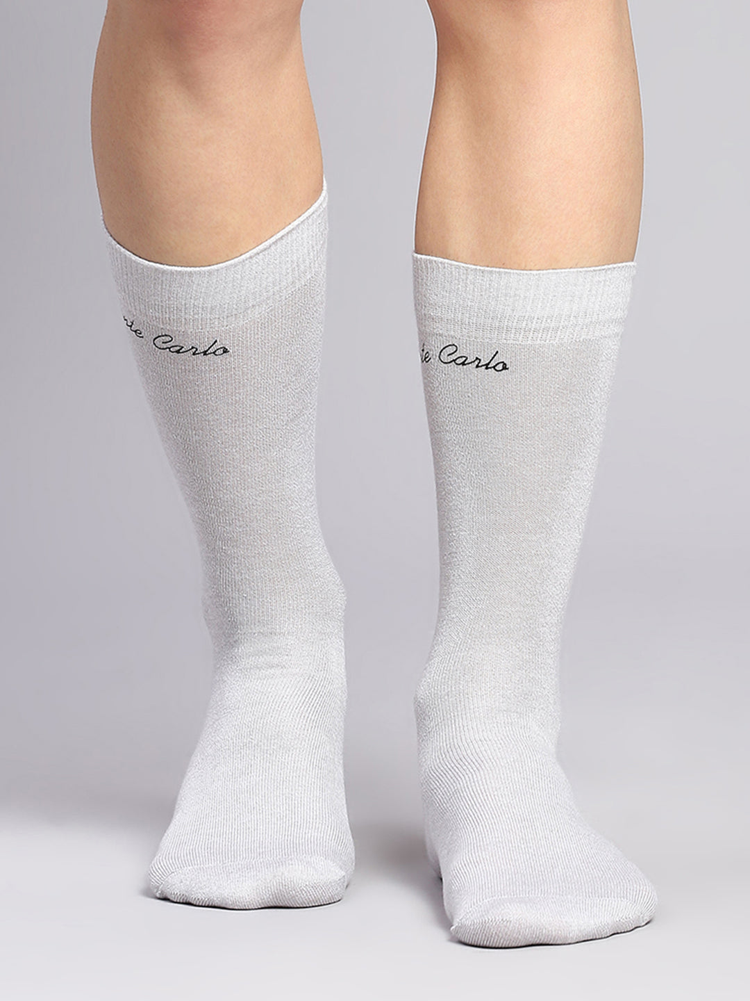 Men Cotton Blend Self Design Calf Length Socks (Pack of 3)