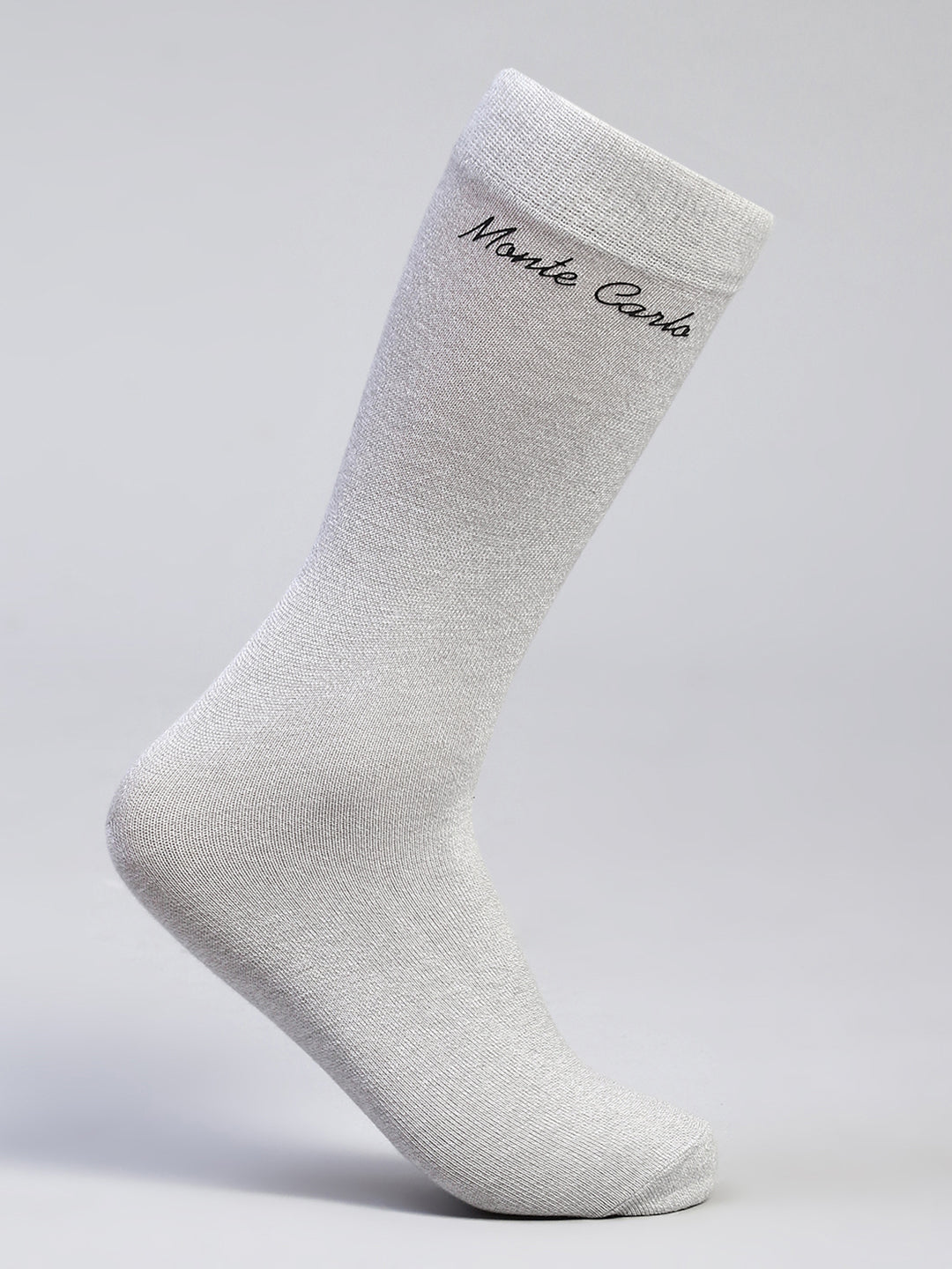Men Cotton Blend Self Design Calf Length Socks (Pack of 3)