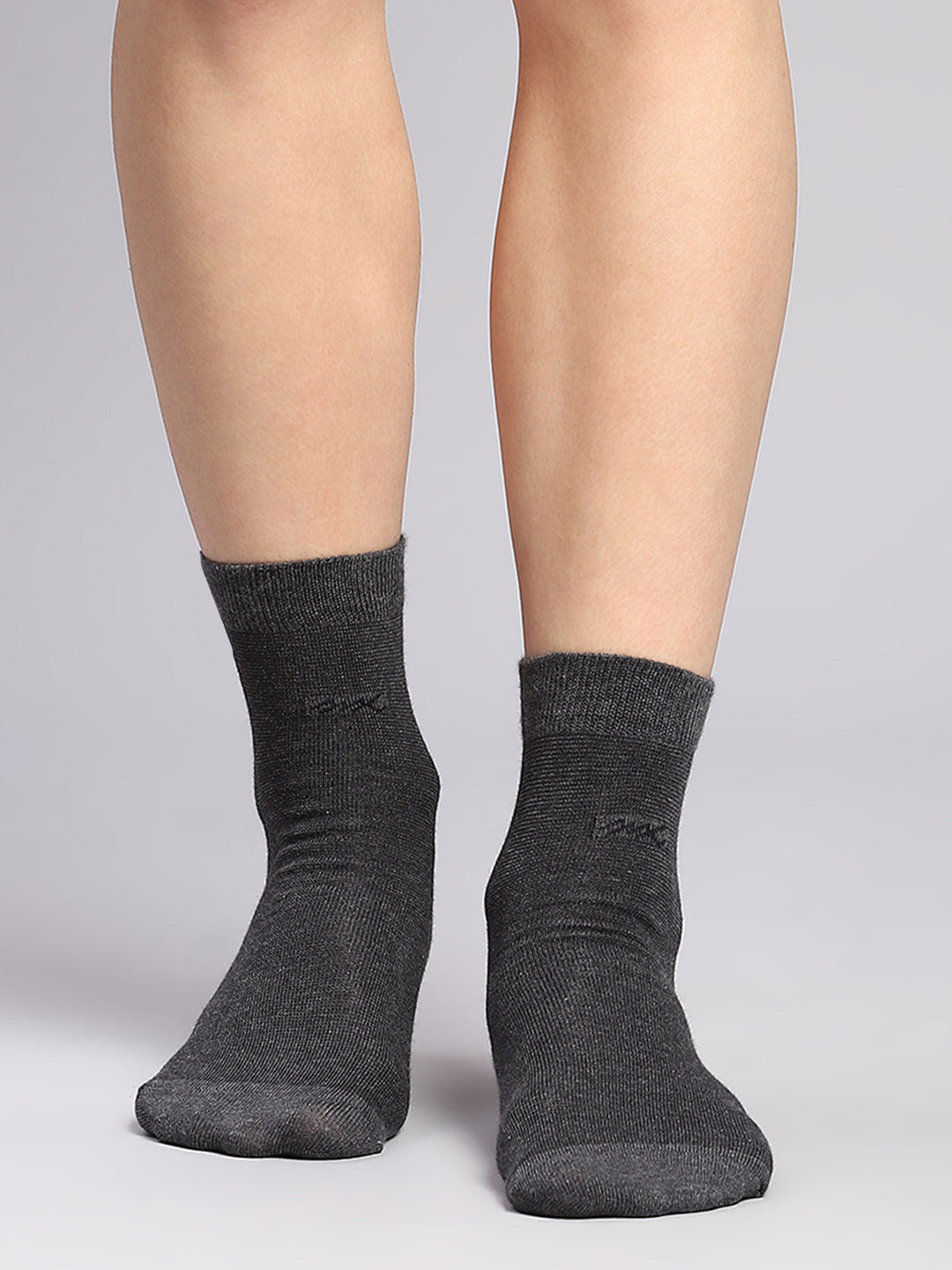 Men Cotton Blend Self Design Crew Length Socks (Pack of 3)
