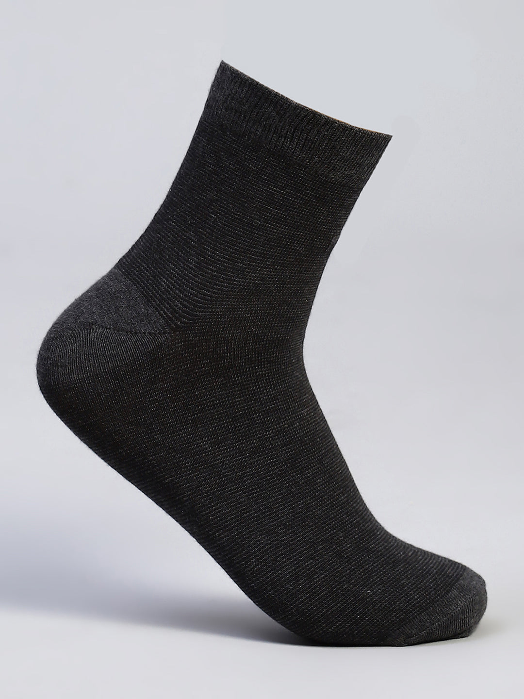 Men Cotton Blend Self Design Crew Length Socks (Pack of 3)