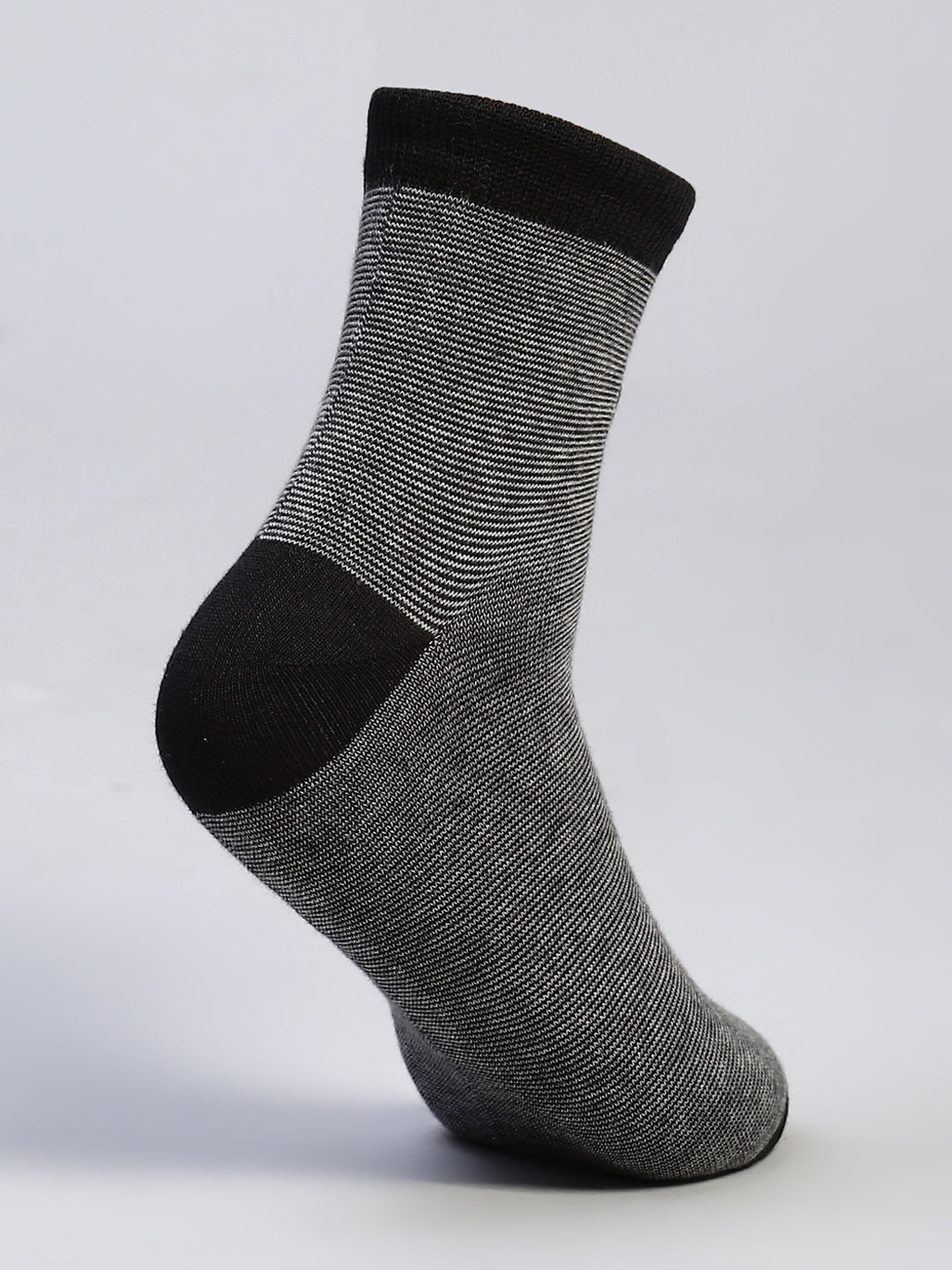 Men Cotton Blend Self Design Crew Length Socks (Pack of 3)