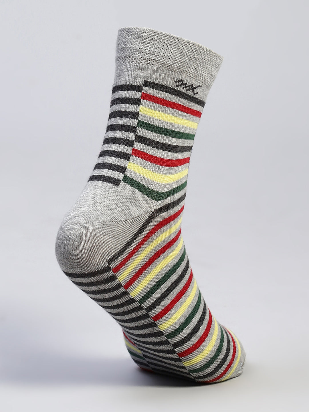 Men Cotton Blend Self Design Crew Length Socks (Pack of 3)