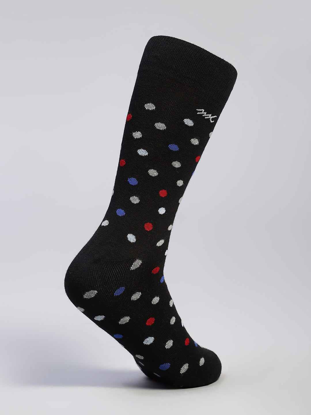 Men Cotton Blend Self Design Calf Length Socks (Pack of 3)
