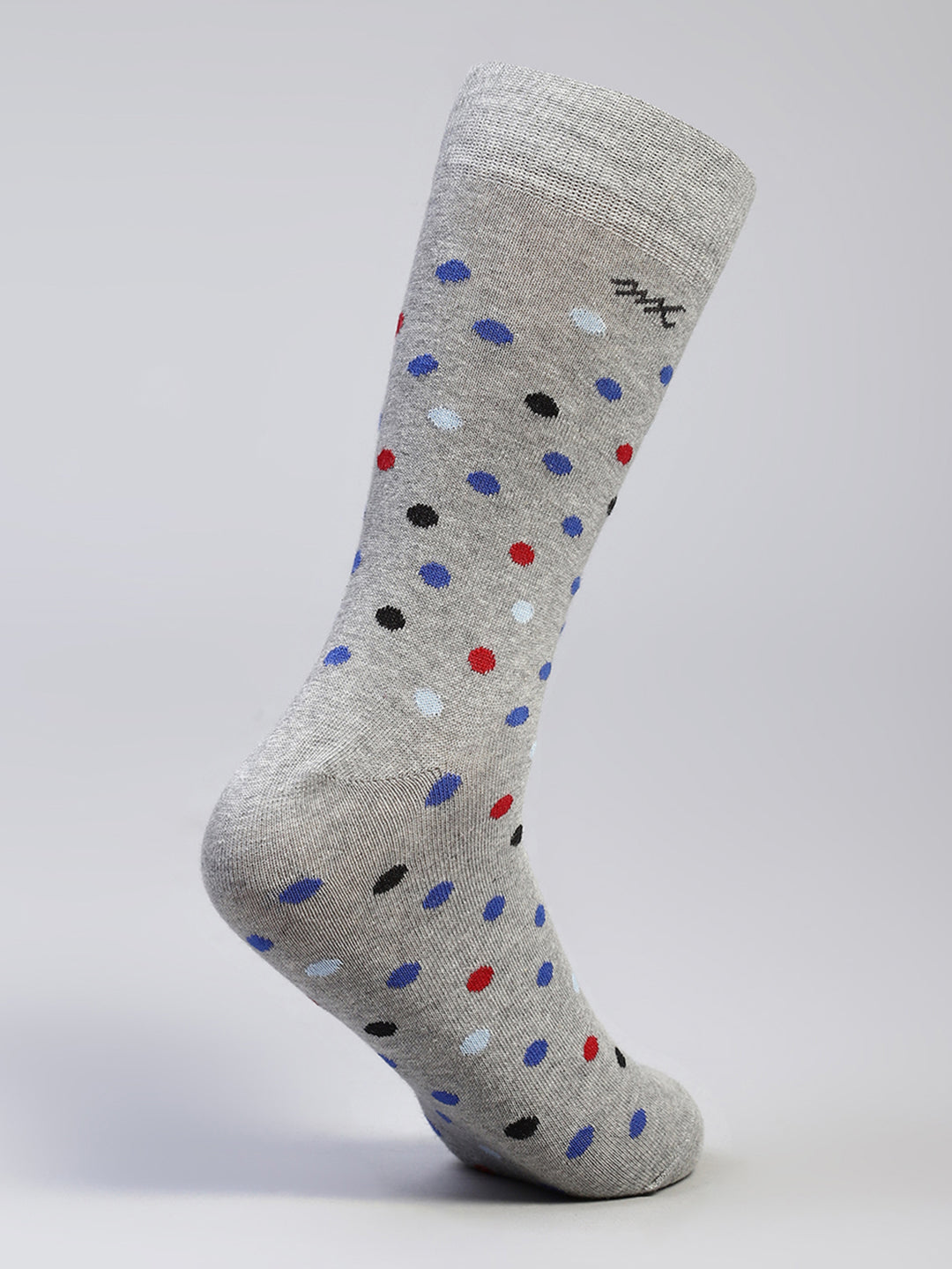 Men Cotton Blend Self Design Calf Length Socks (Pack of 3)