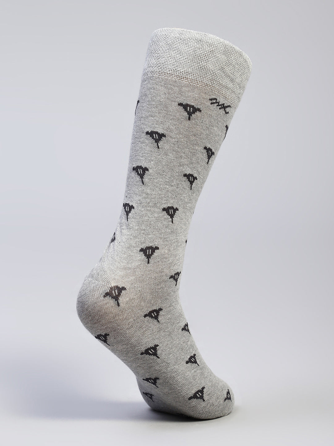 Men Cotton Blend Self Design Calf Length Socks (Pack of 3)