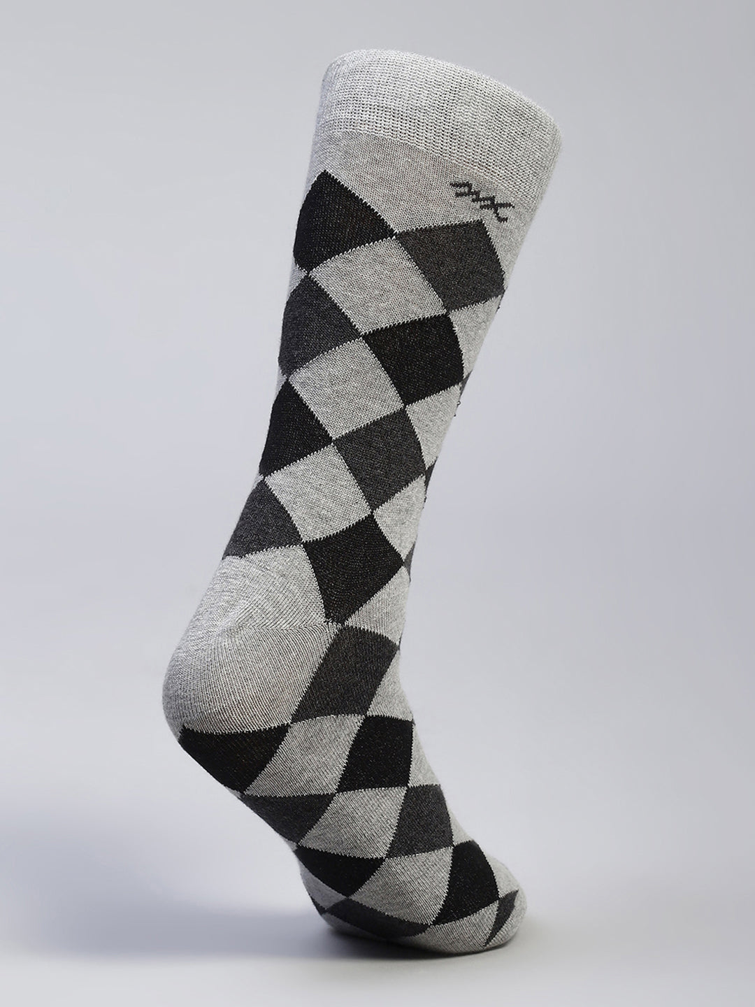 Men Cotton Blend Self Design Calf Length Socks (Pack of 3)