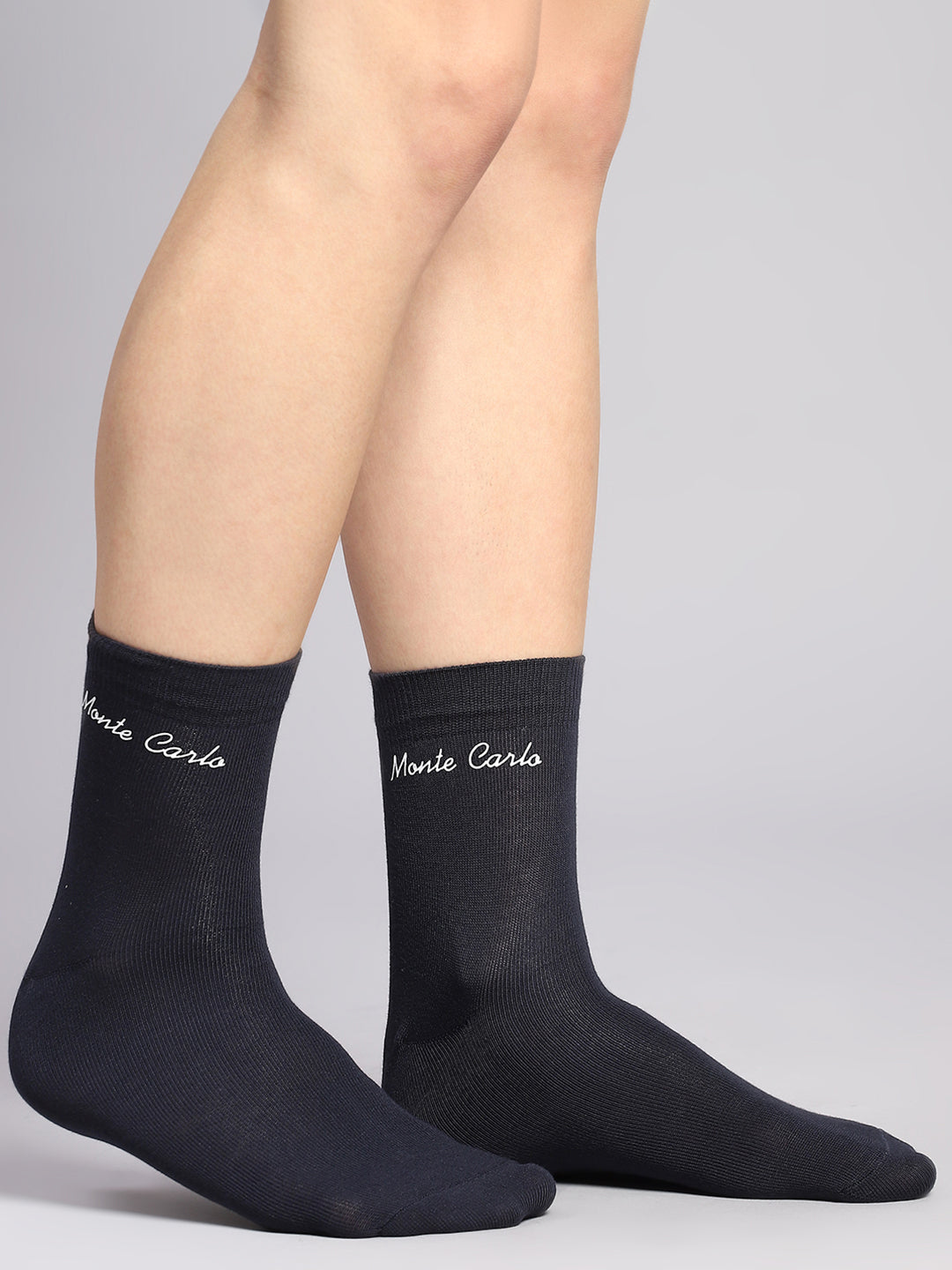 Men Cotton Blend Self Design Crew Length Socks (Pack of 3)