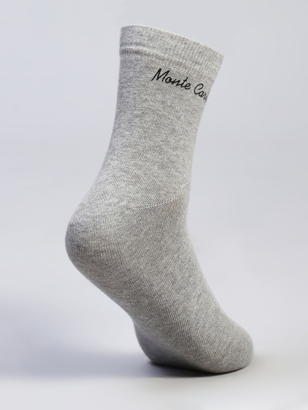 Men Cotton Blend Self Design Crew Length Socks (Pack of 3)