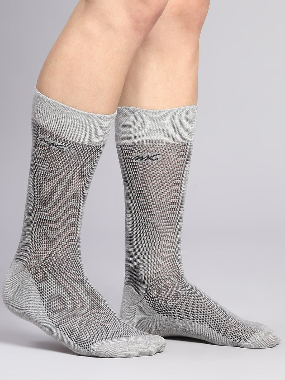 Men Cotton Blend Self Design Calf Length Socks (Pack of 3)