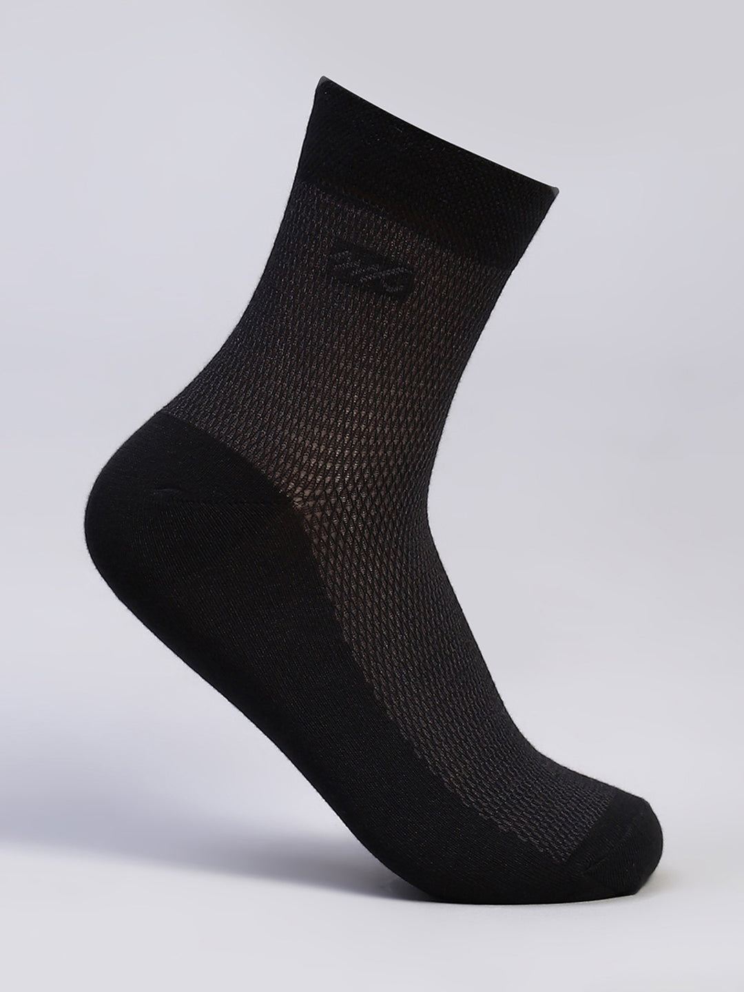 Men Cotton Blend Self Design Crew Length Socks (Pack of 3)