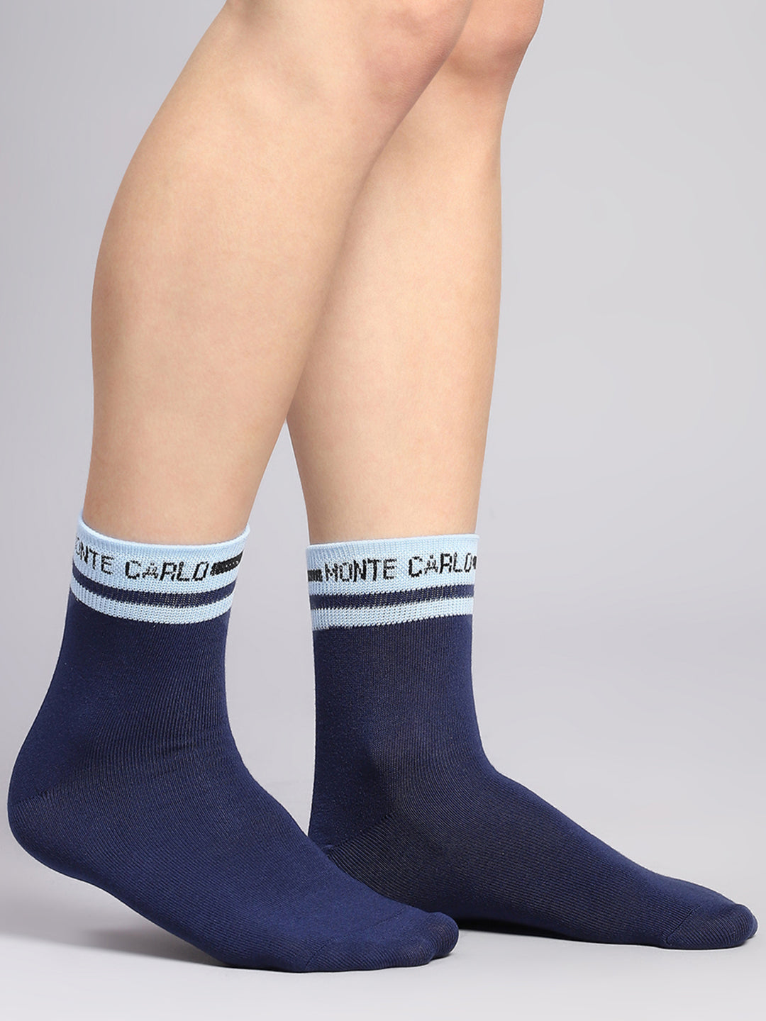Men Cotton Blend Self Design Crew Length Socks (Pack of 3)