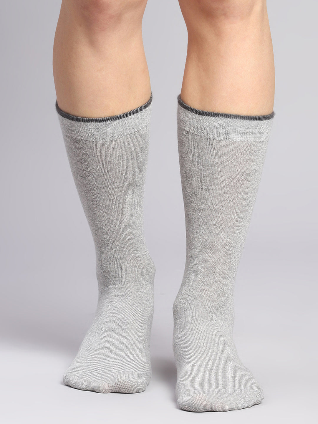 Men Cotton Blend Self Design Calf Length Socks (Pack of 3)