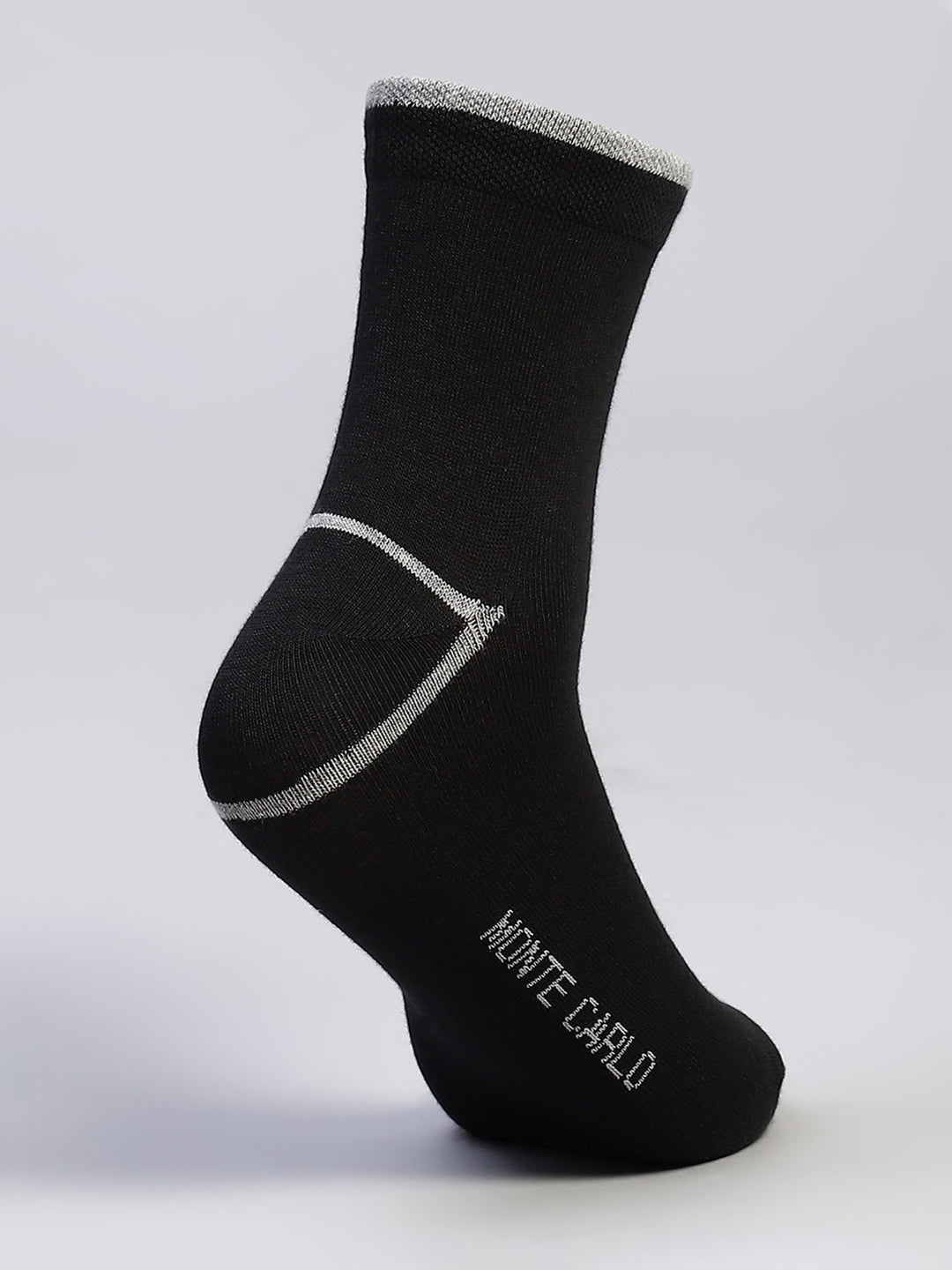 Men Cotton Blend Self Design Crew Length Socks (Pack of 3)