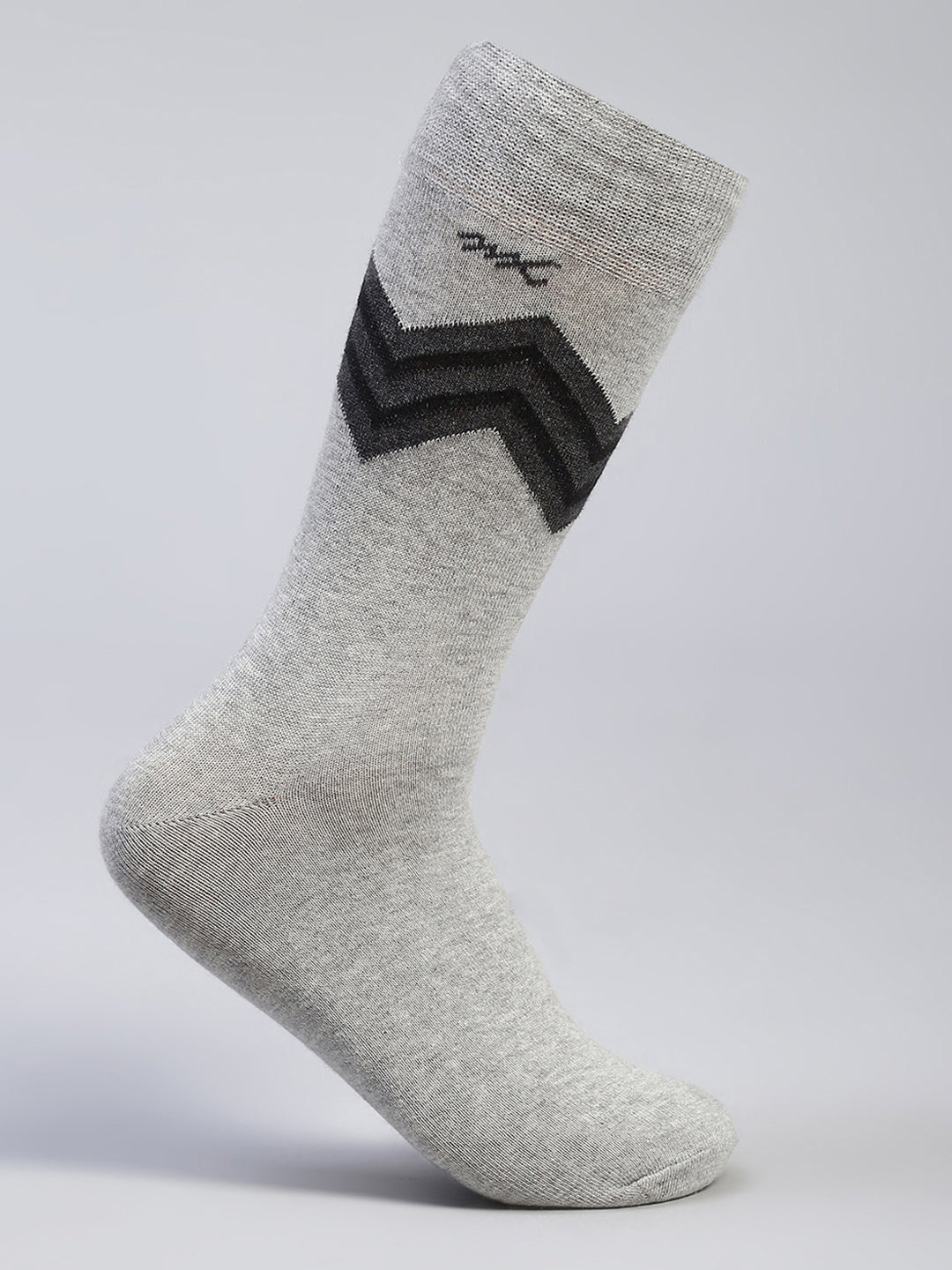 Men Cotton Blend Self Design Calf Length Socks (Pack of 3)