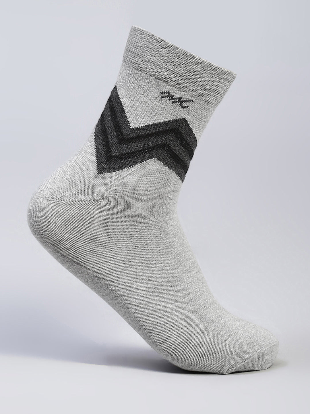 Men Cotton Blend Self Design Crew Length Socks (Pack of 3)