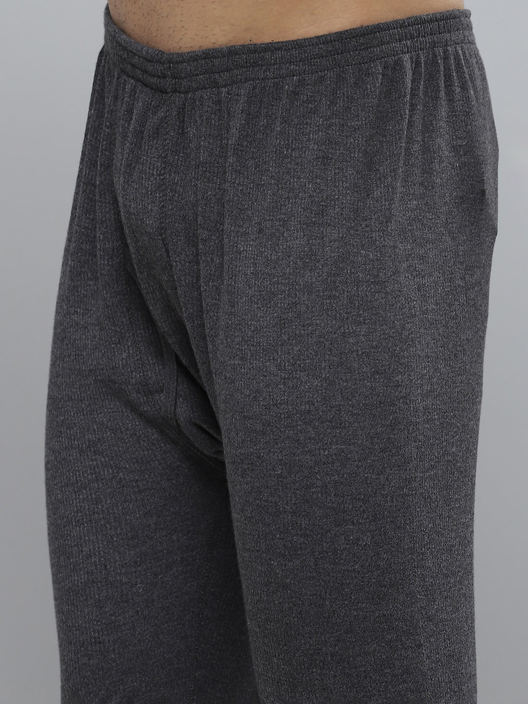 Men Charcoal Solid Thermal Lower