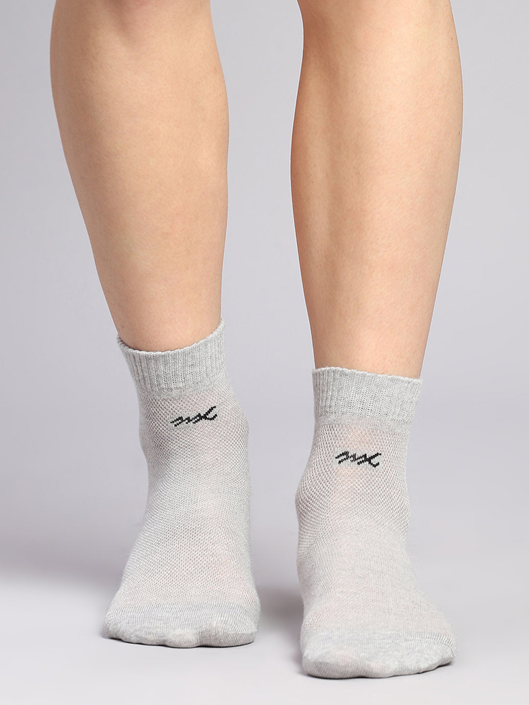 Men Cotton Blend Self Design Crew Length Socks (Pack of 3)