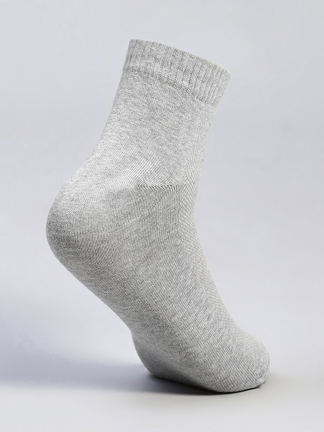 Men Cotton Blend Self Design Crew Length Socks (Pack of 3)