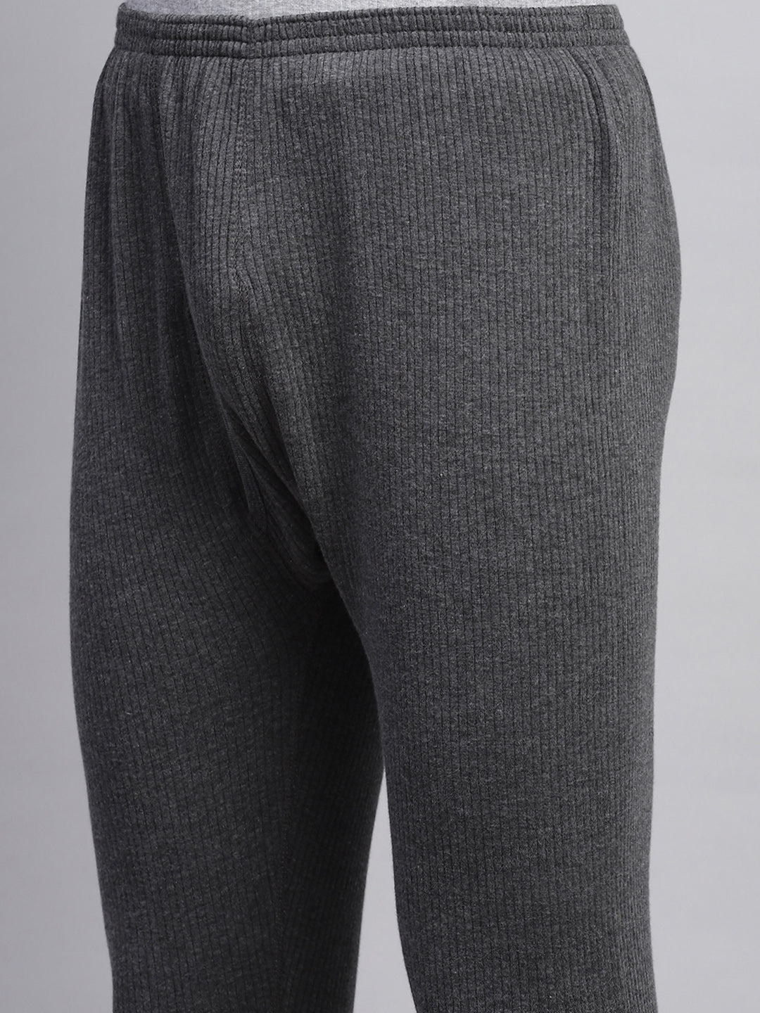 Men Charcoal Solid Thermal Lower