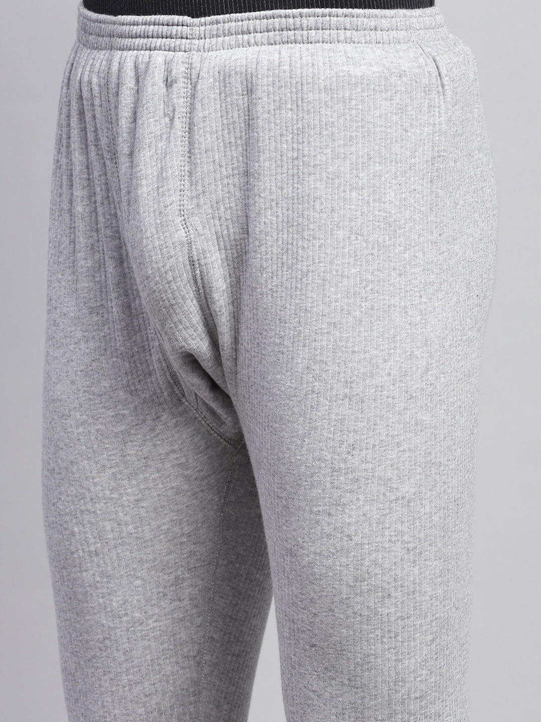 Men Grey Solid Thermal Lower
