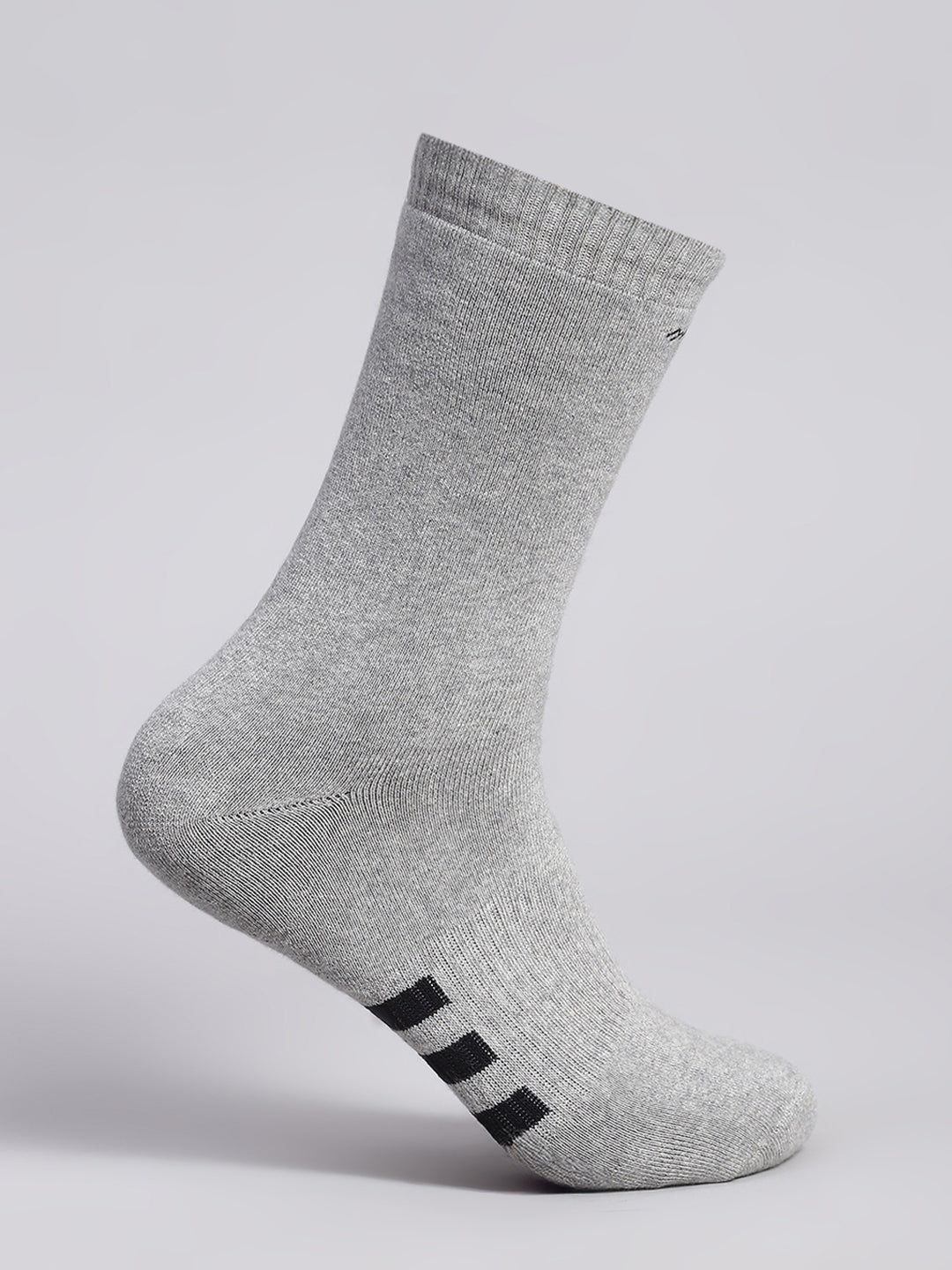 Men Cotton Blend Solid Calf Length Socks (Pack of 3)