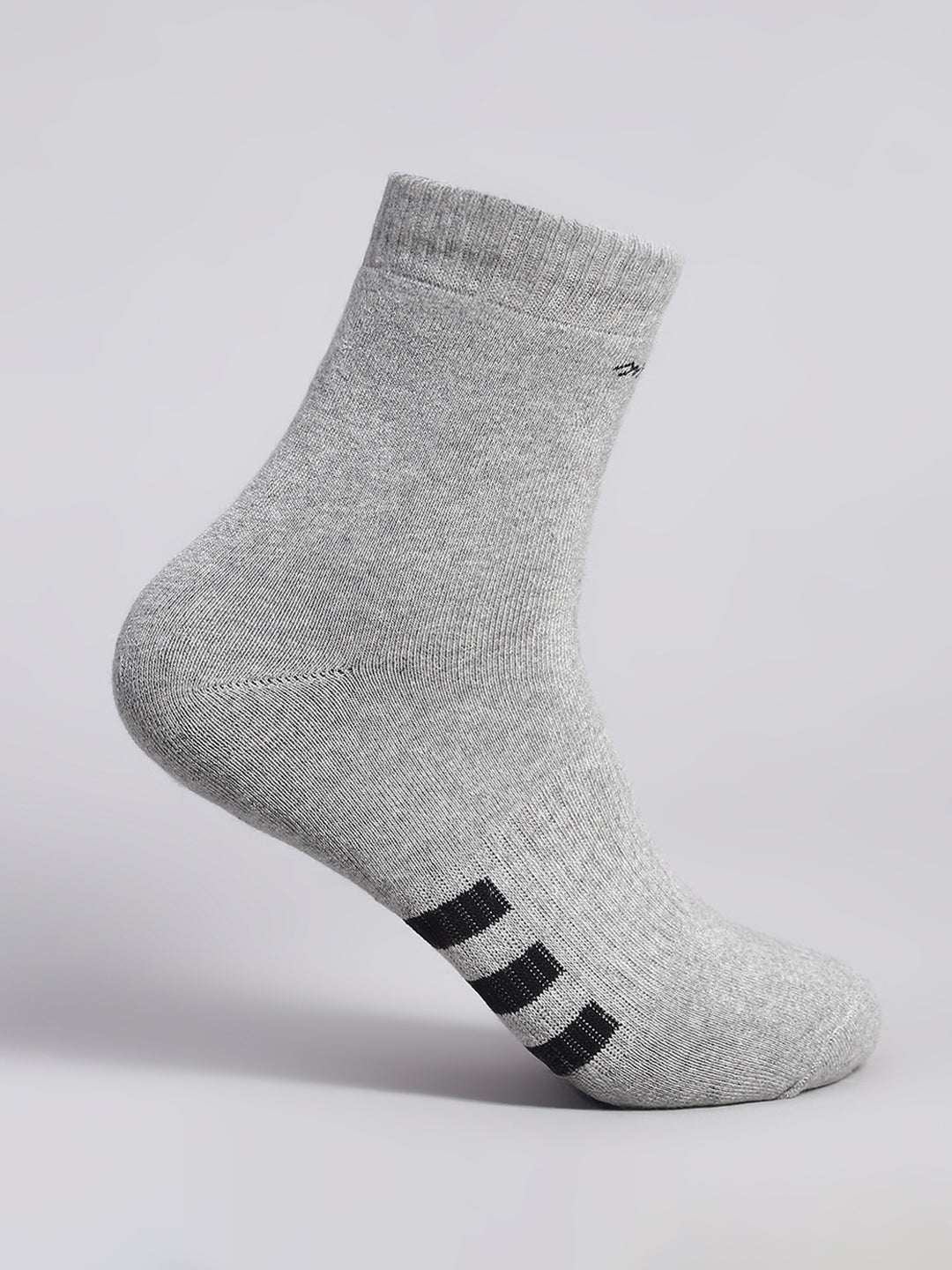 Men Cotton Blend Solid Calf Length Socks (Pack of 3)