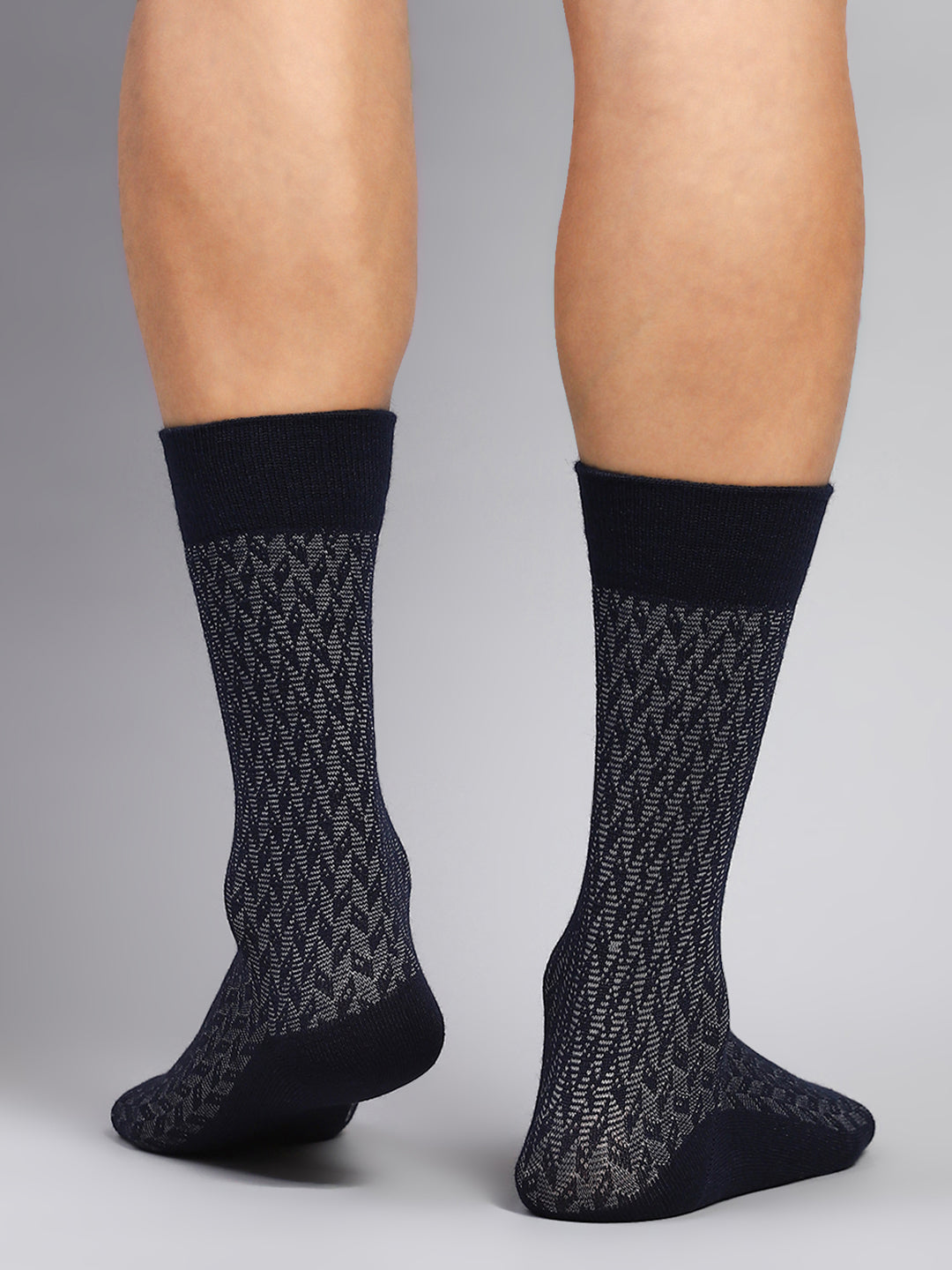 Men Cotton Blend Solid Calf Length Socks (1 Pair)