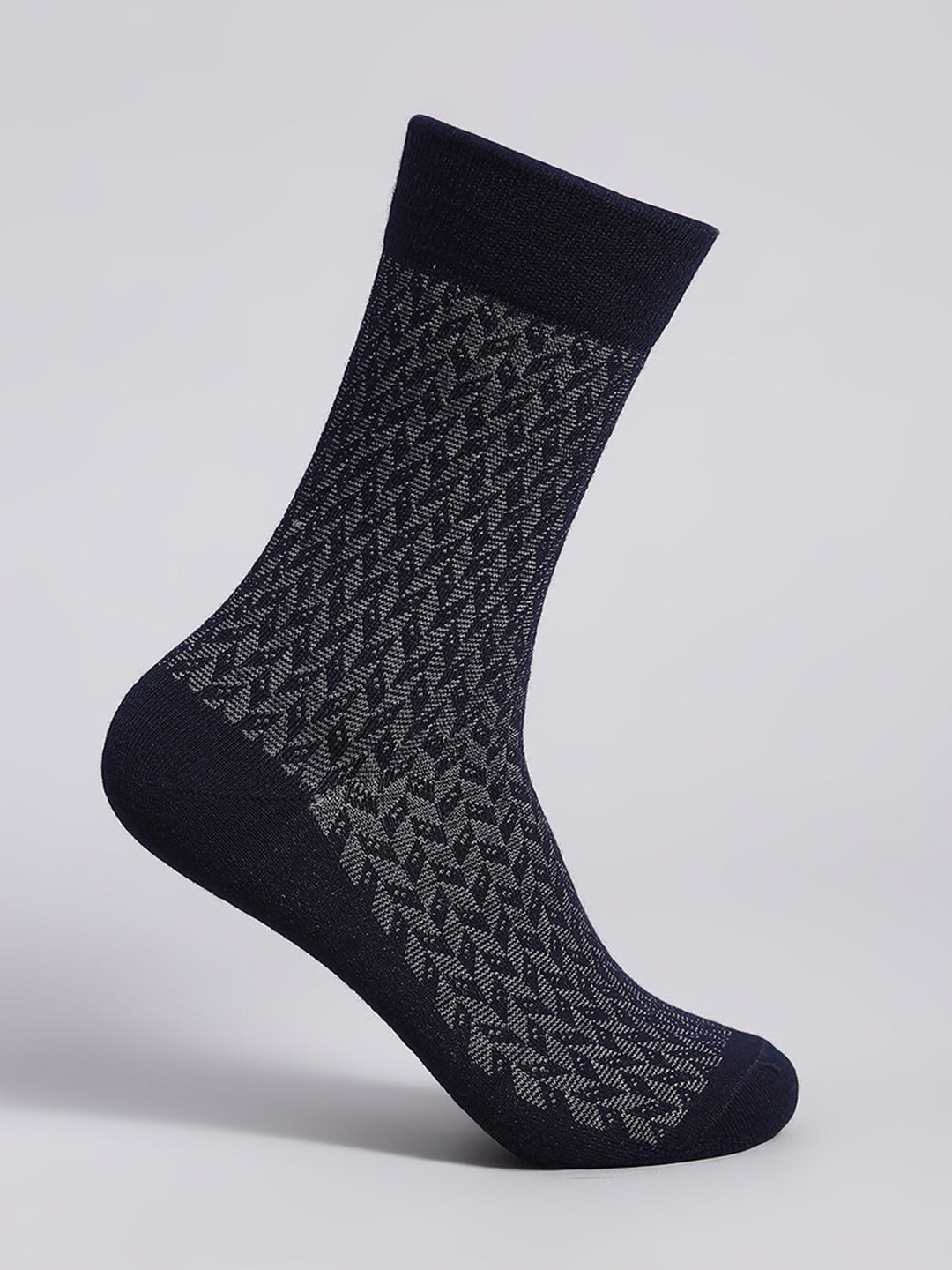 Men Cotton Blend Solid Calf Length Socks (1 Pair)