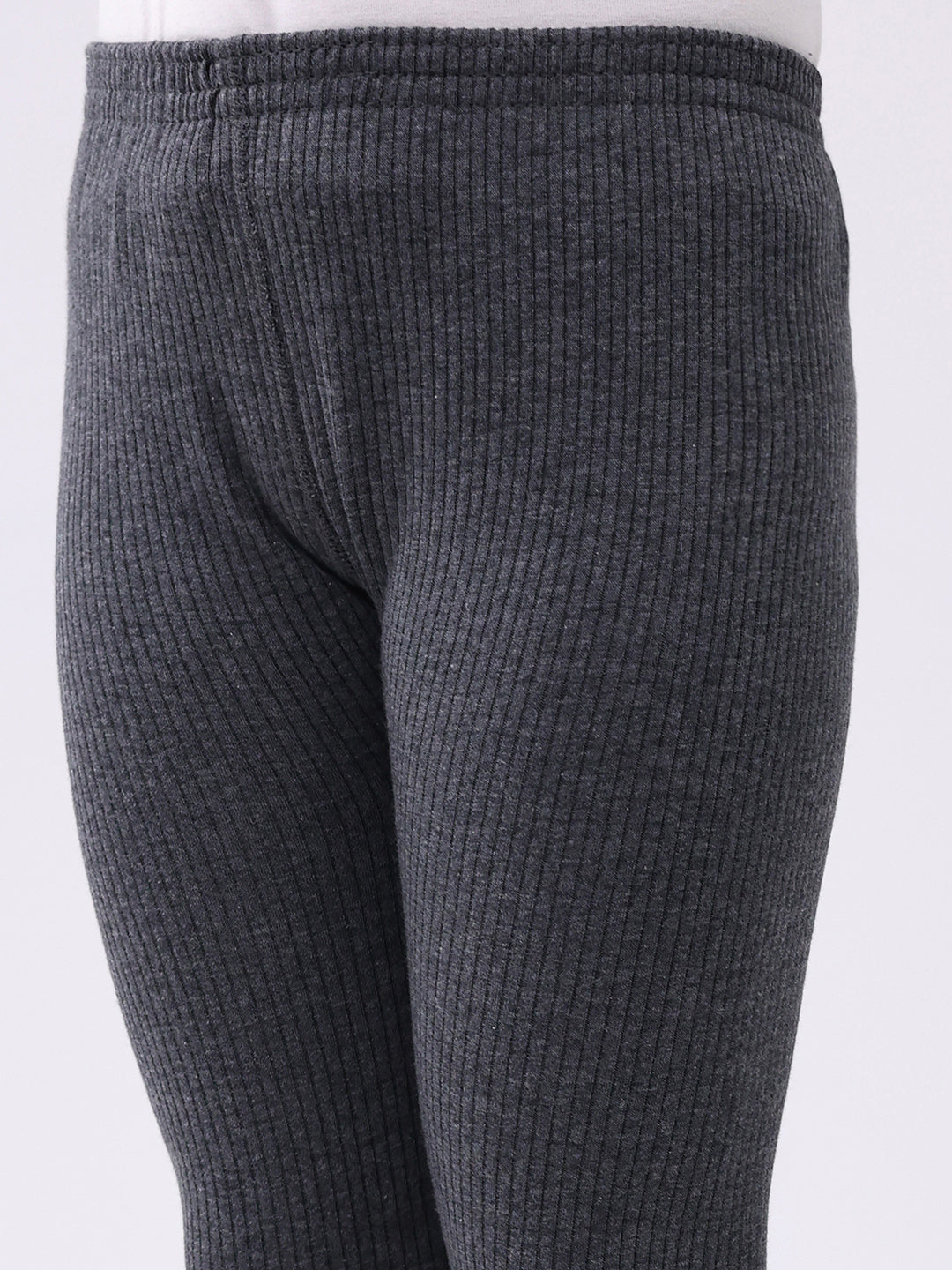 Kids-Unisex Charcoal Solid Thermal Lower