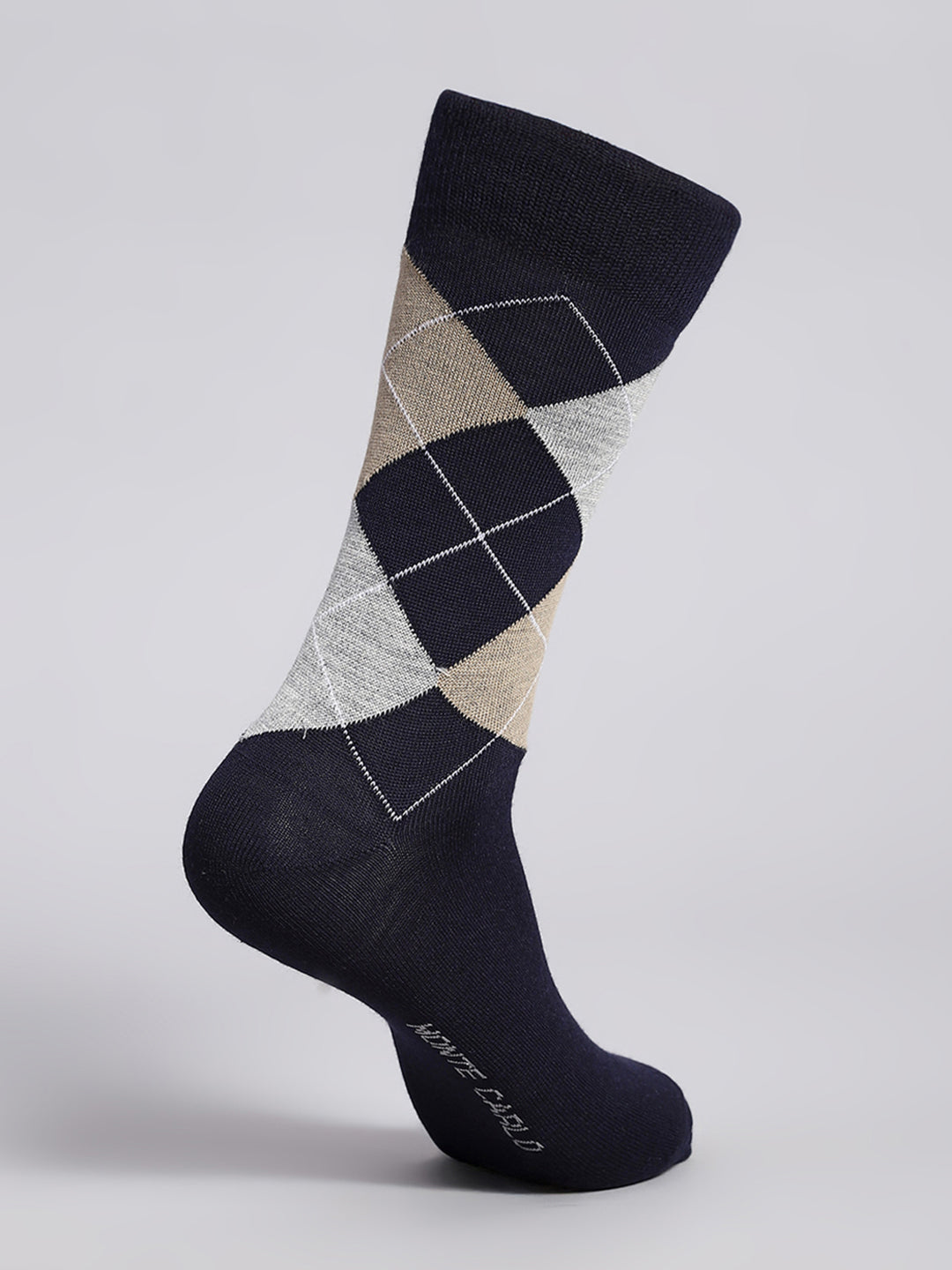 Men Cotton Blend Solid Calf Length Socks (1 Pair)