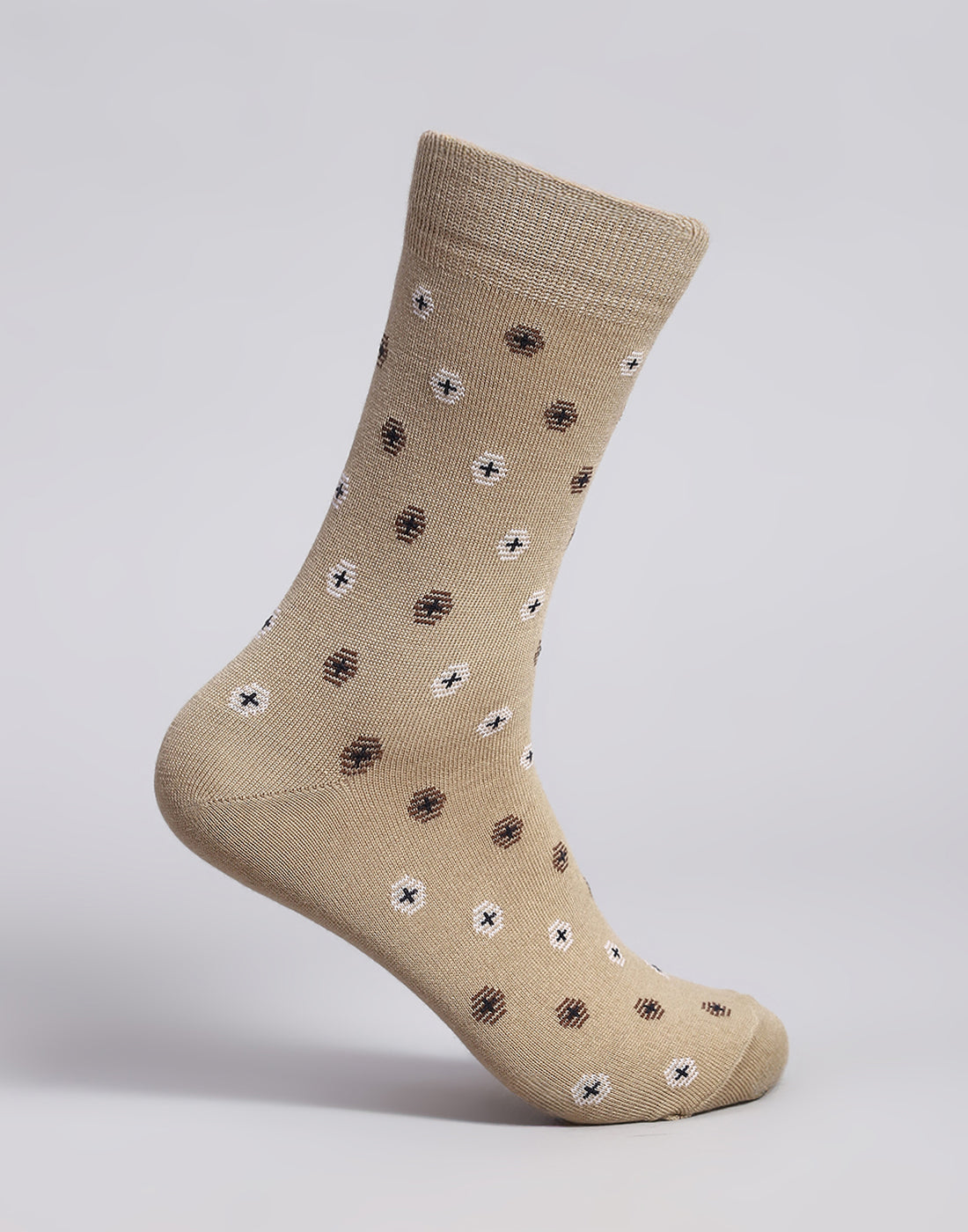 Men Cotton Blend Solid Calf Length Socks (1 Pair)
