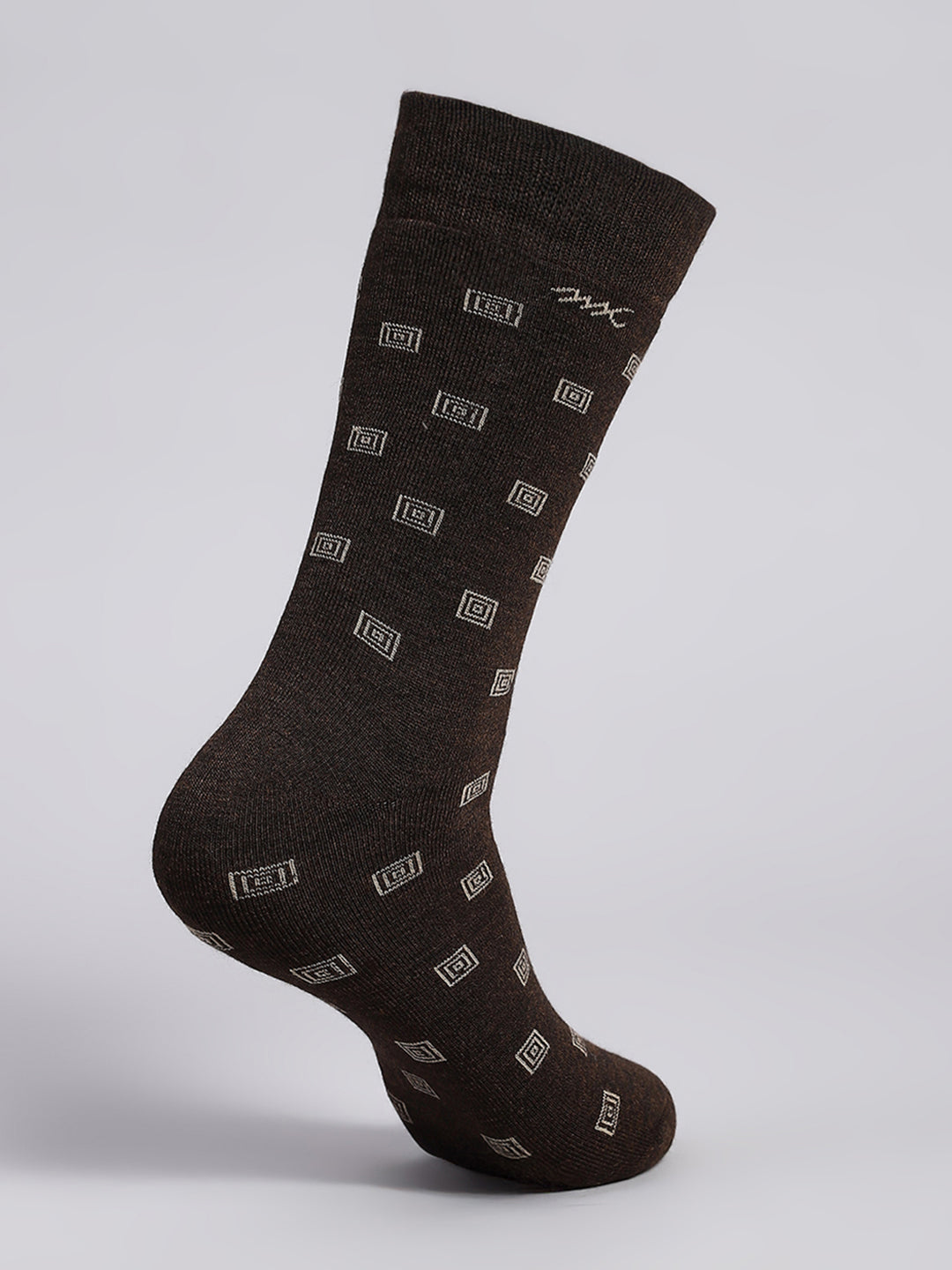Men Wool blend Self Design Calf Length Socks (Pack of 2)
