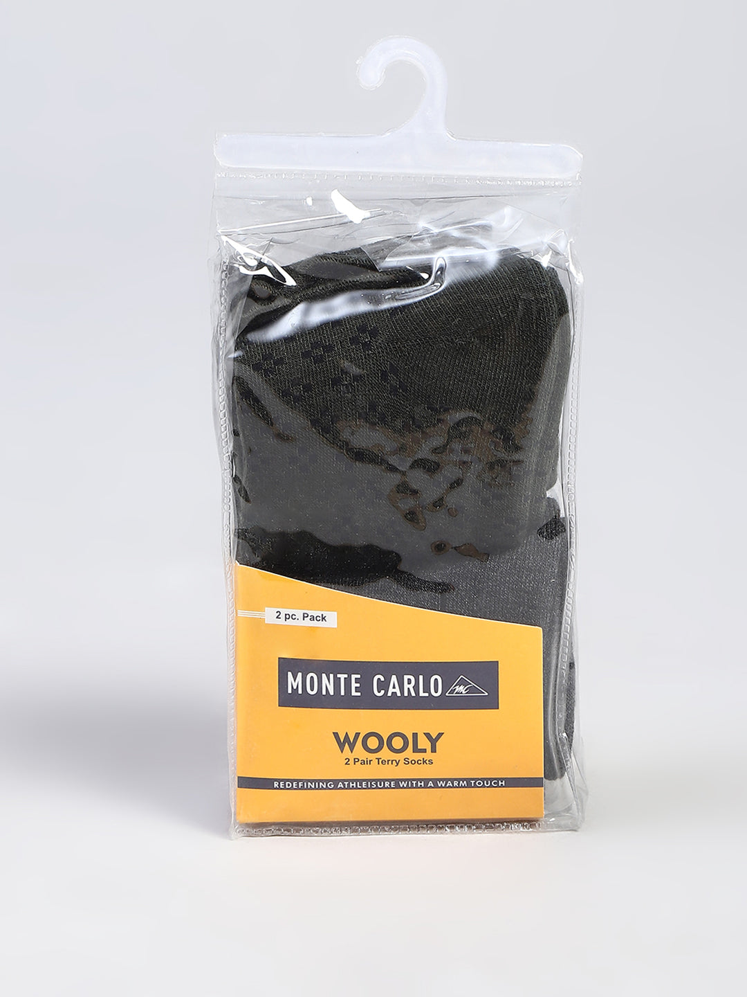 Men Wool blend Self Design Calf Length Socks (Pack of 2)